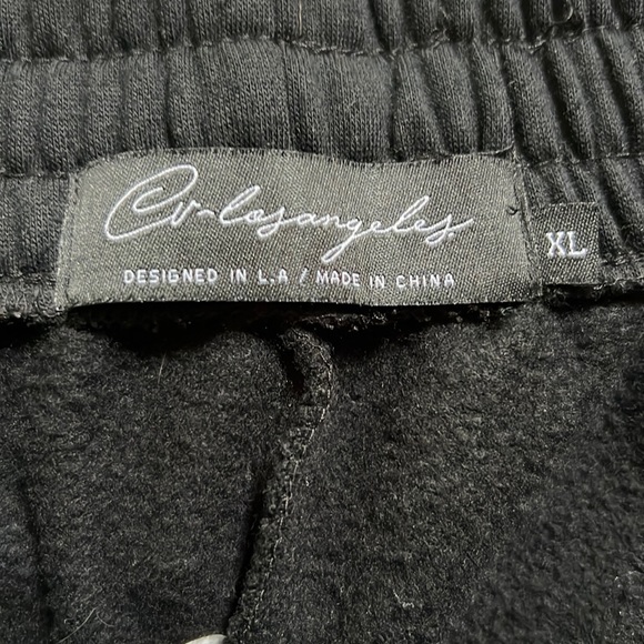 CVLA - CV Los Angeles Black Joggers Super Cool Green Skull Graphics 💀 - Picture 6 of 7